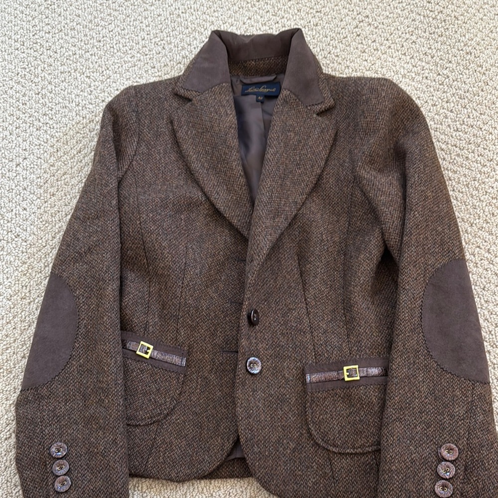 Luisa Spagnoli Brown Tweed Jacket